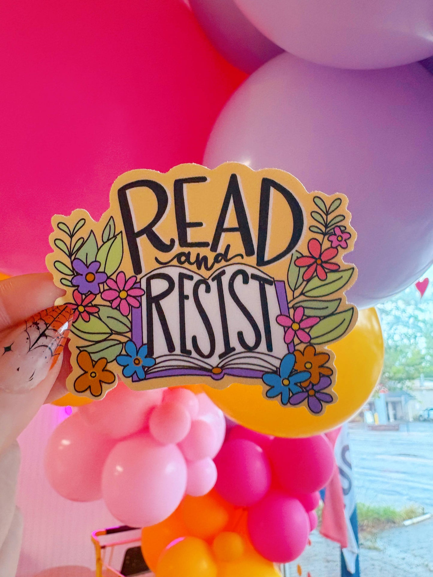 Read and Resist Book Library Activist Progressive Sticker