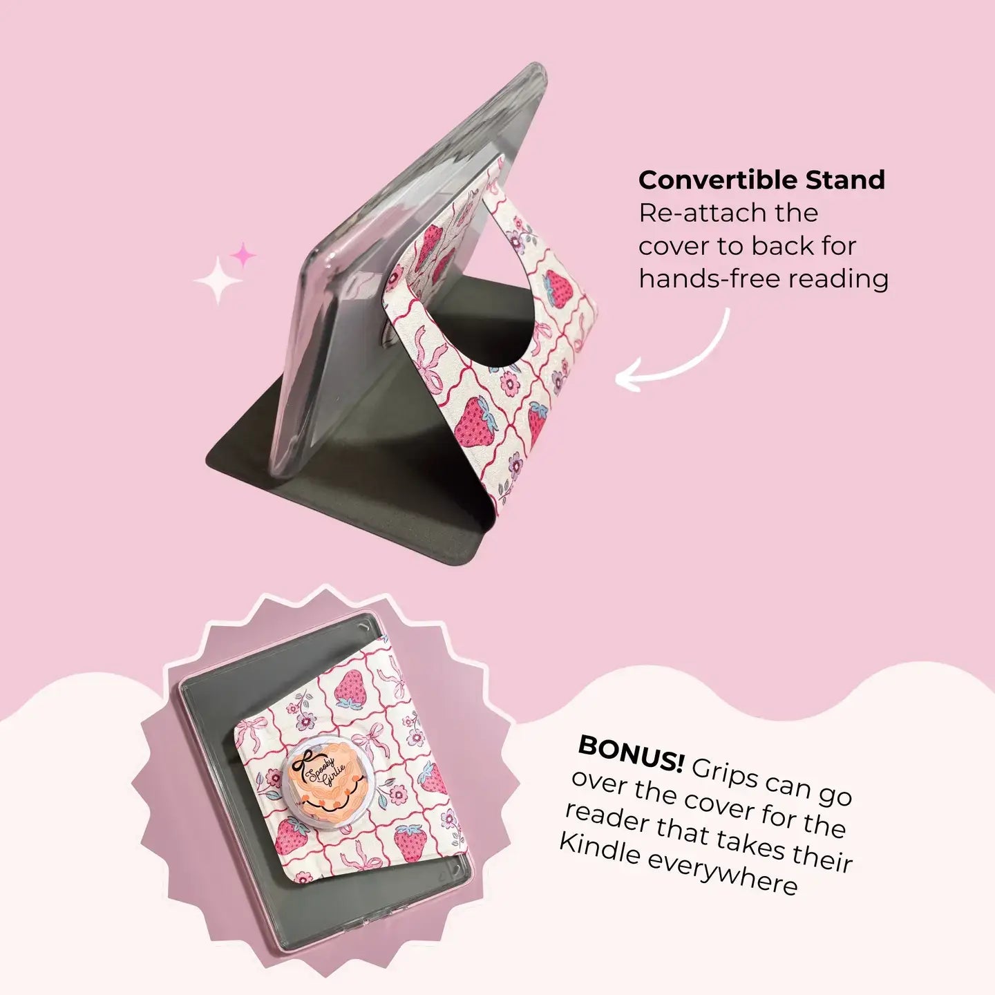 Book Whore Bows Kindle Case - Removable
