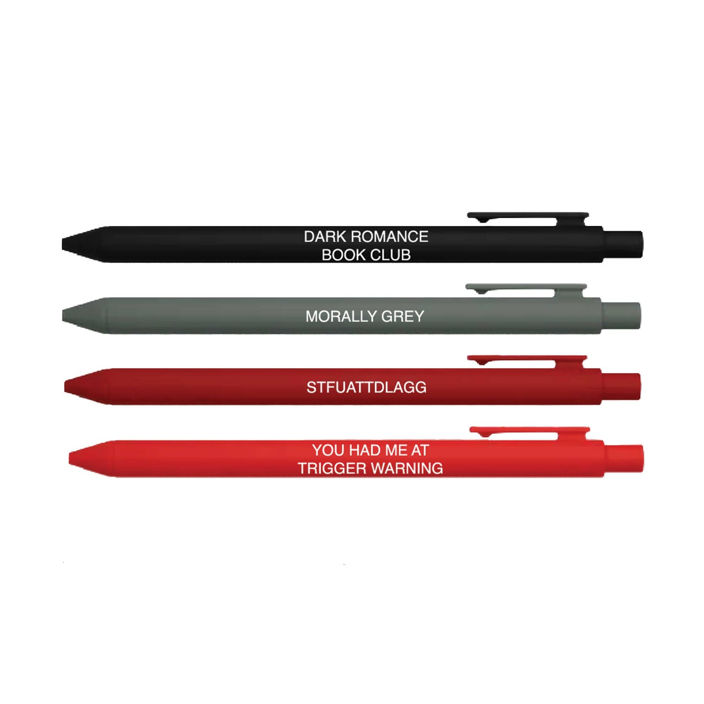 Dark Romance Pen Set – Set of 4