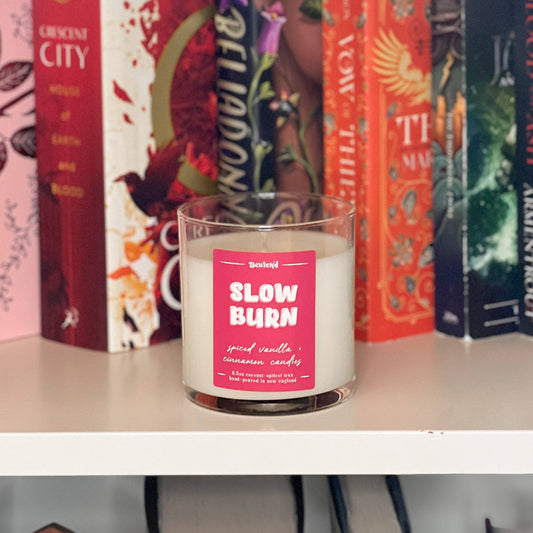 Slow Burn Candle - Book-Inspired Luxury Coconut Apricot Wax