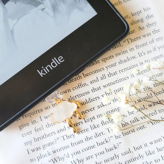 Gold Rain Cloud Kindle Dust Plug Charms Usb Type C
