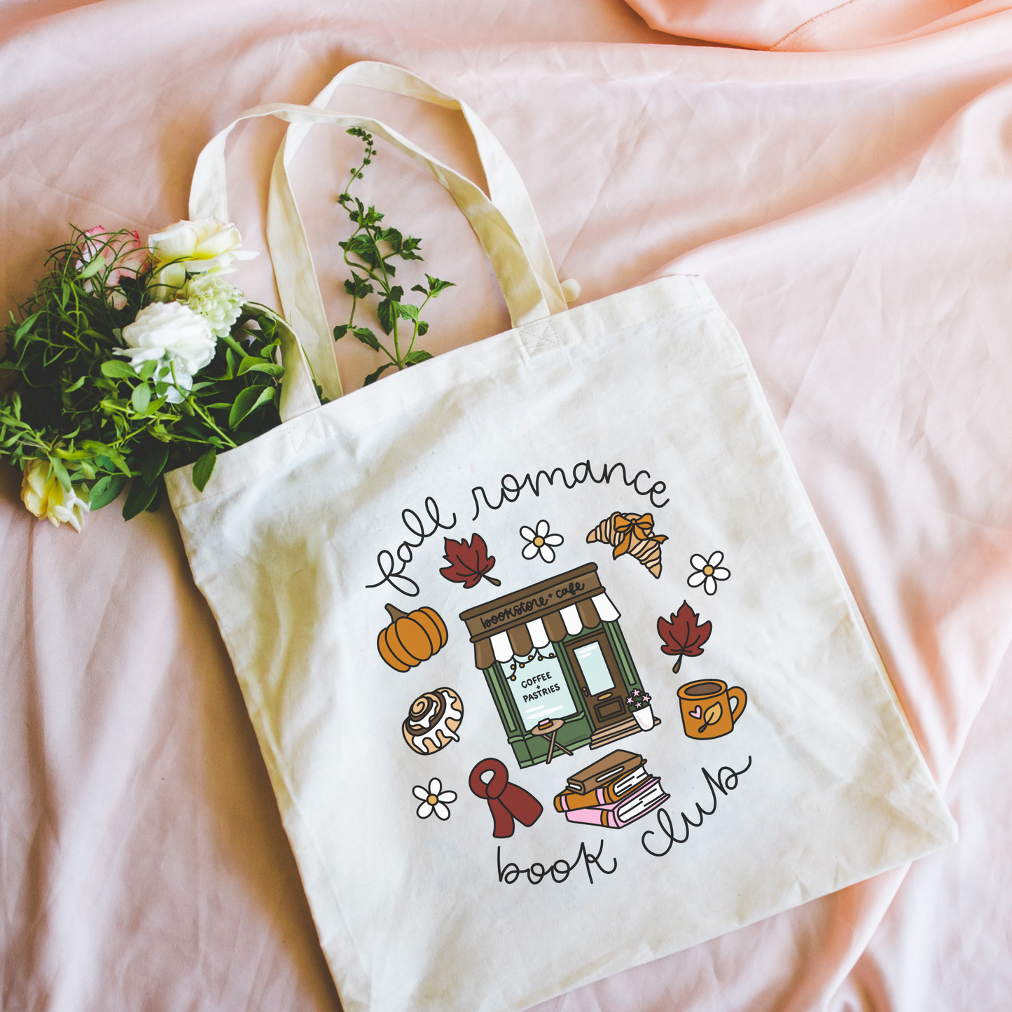 Fall Romance Book Club Tote Bag