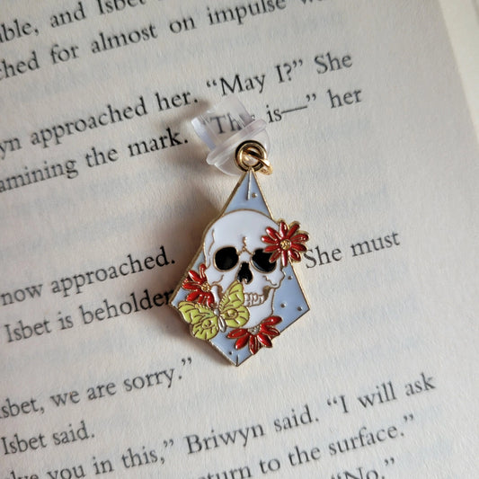 Gold Floral Skull Kindle Dust Plug Charms Usb Type C