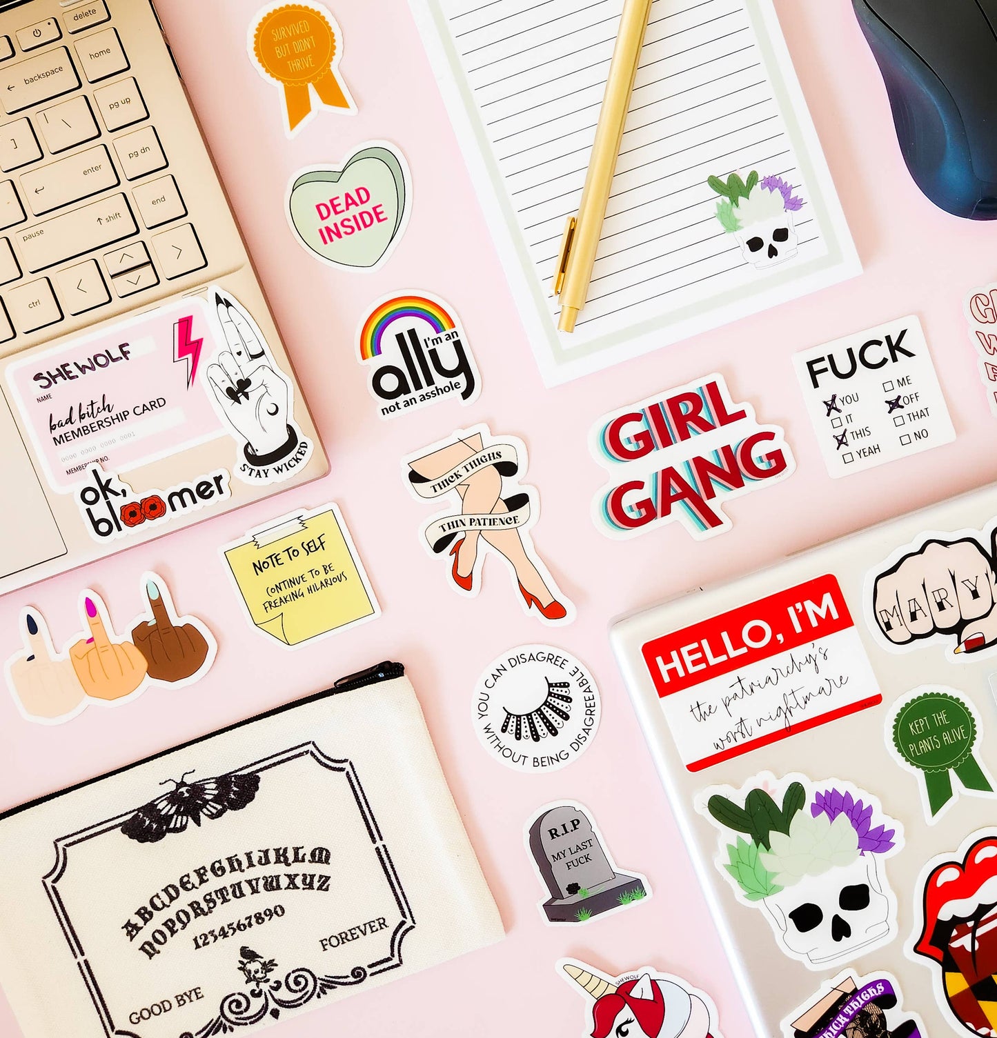 Middle Finger Sticker | Sassy Inclusive Feminine Decal