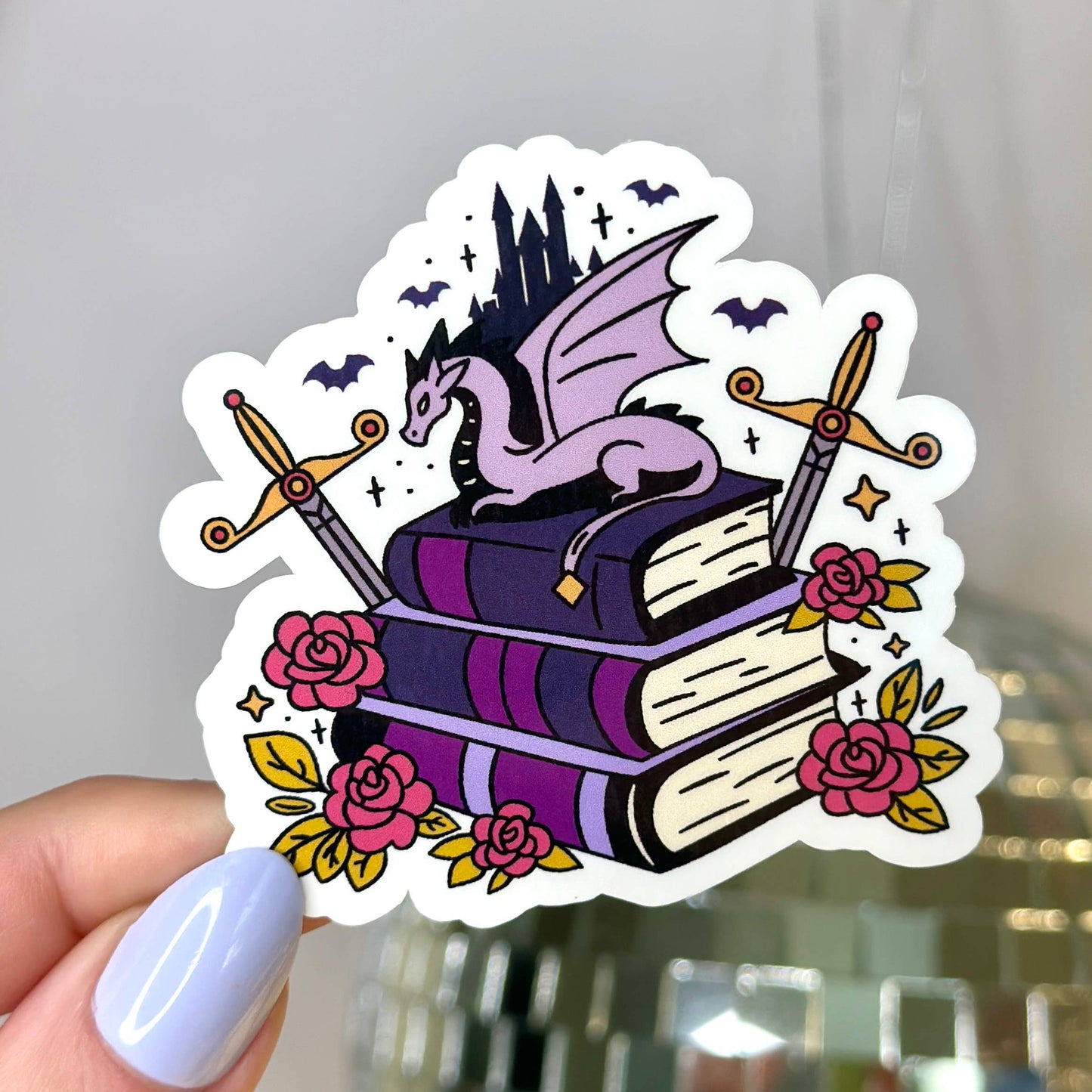 Bookish Dragon Sticker