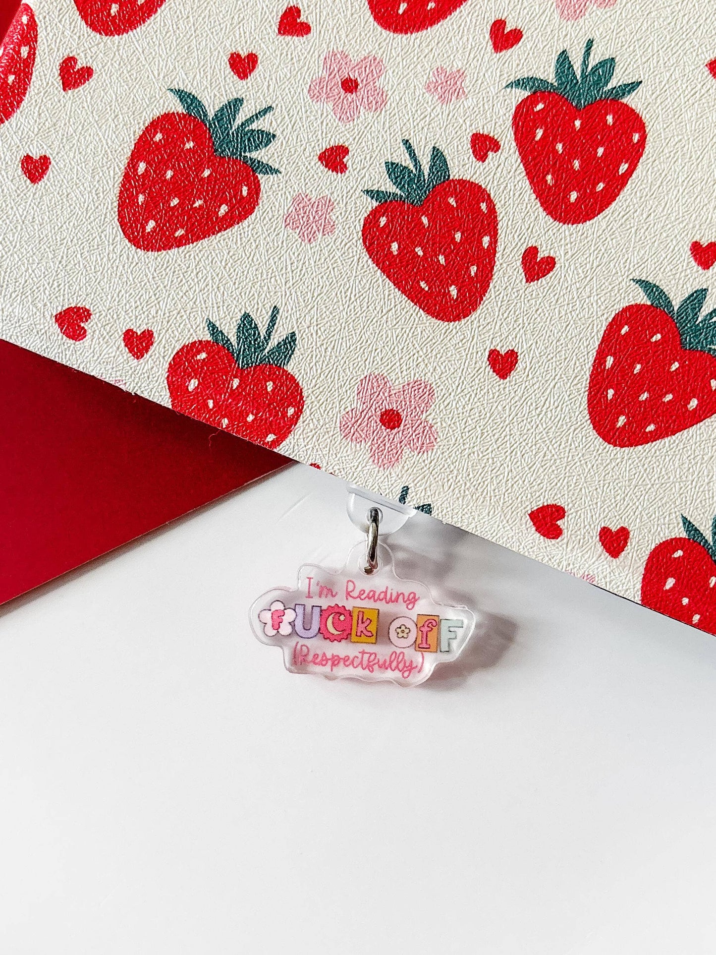 F Off I'm Reading Acrylic e-Reader Charm and Dust Plug