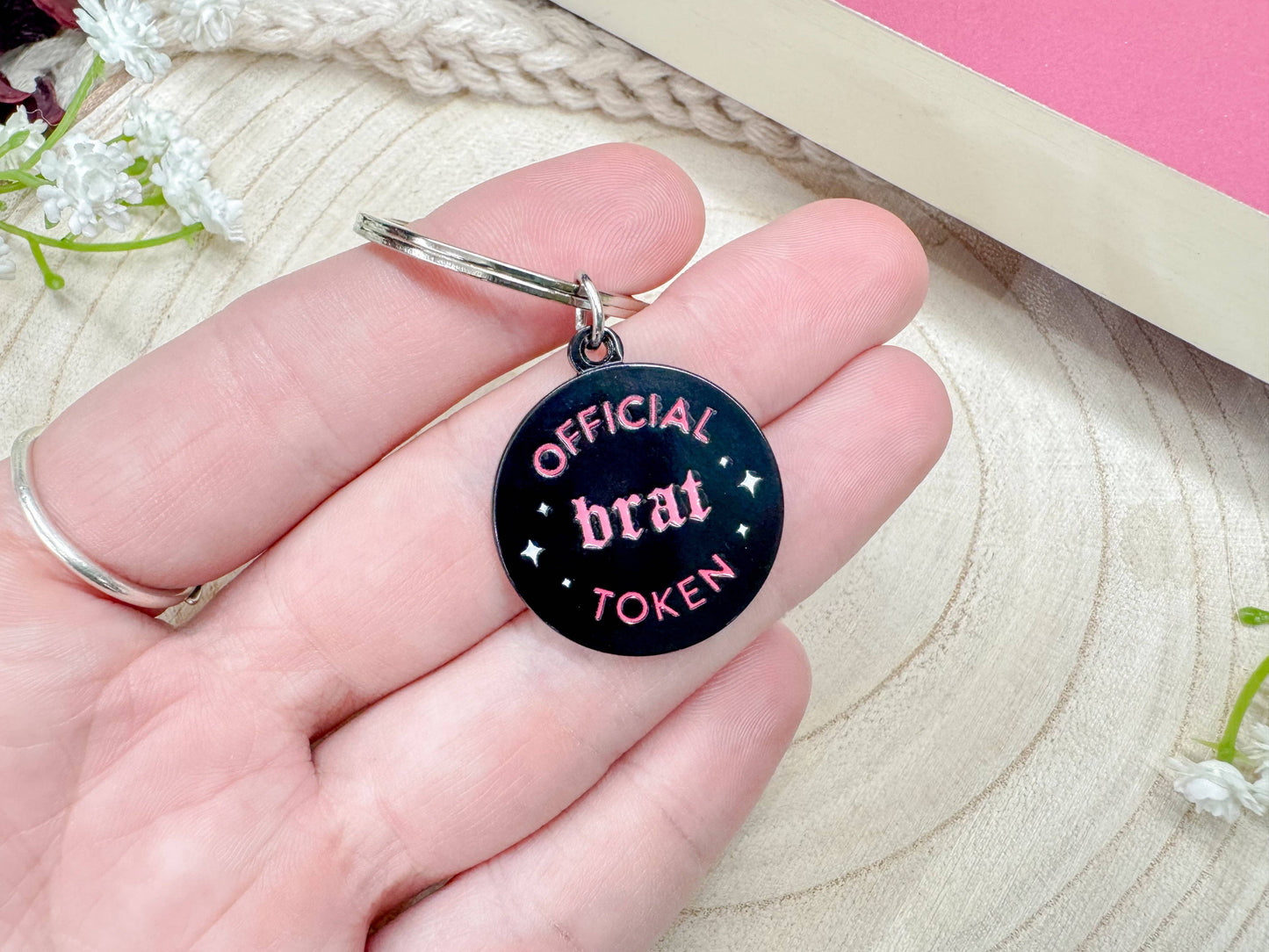 Official Brat Token Enamel Keychain