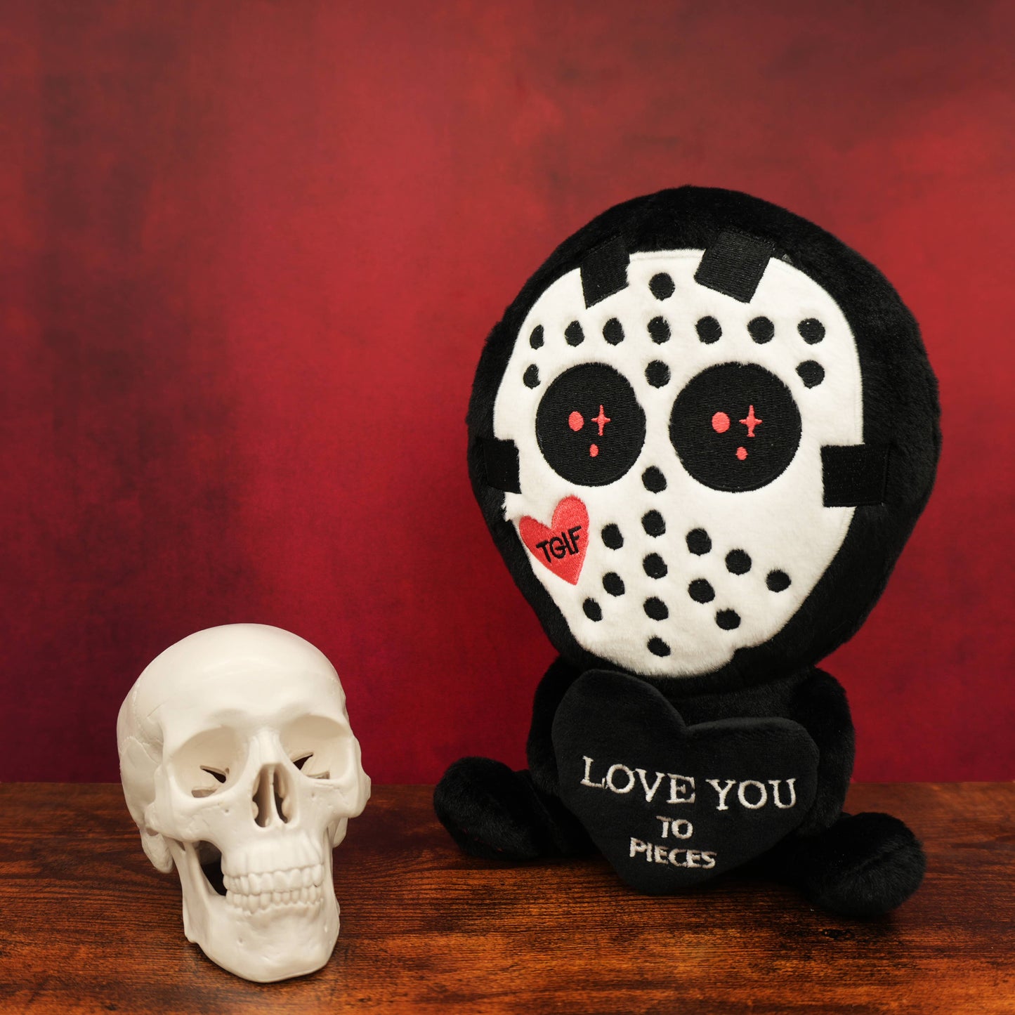 “Love You to Pieces” Hockey Killer Horror Plushies