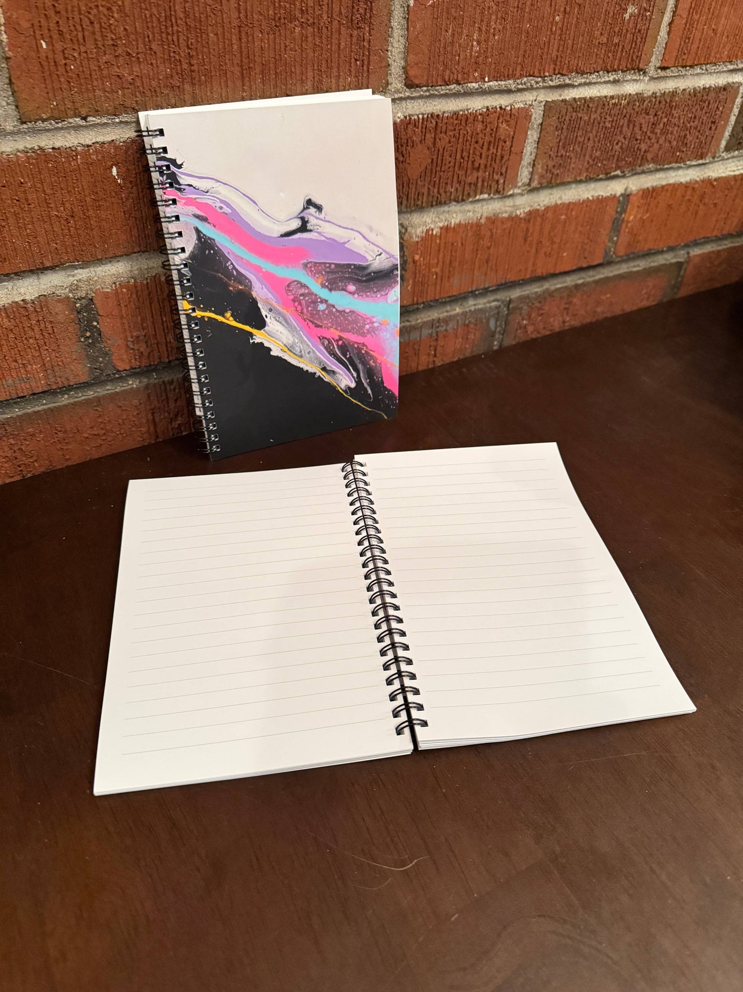 Purple, Pink, Blue Soft Touch Wire-O Notebook - 5.5"x8"