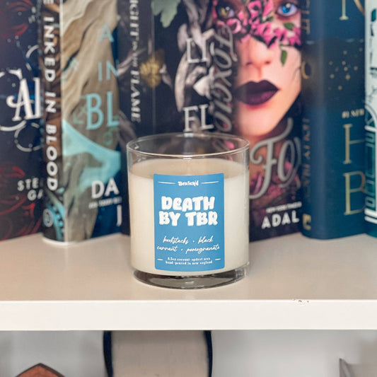 Death by TBR Candle - Book-Inspired Luxury Coconut Apricot Wax