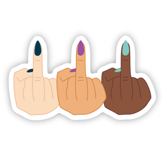 Middle Finger Sticker | Sassy Inclusive Feminine Decal
