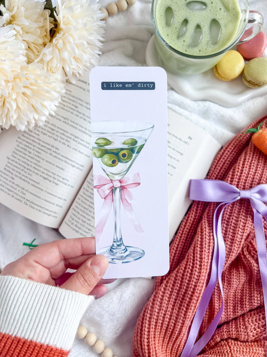 Dirty Martini Paper Bookmark