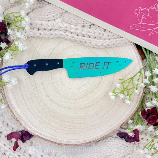 Ride It - Emerald Prism Knife Acrylic Bookmark