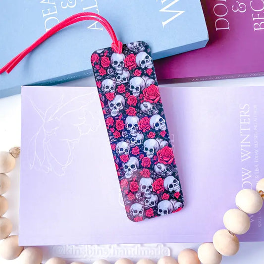 Skulls & Roses - Acrylic Bookmark