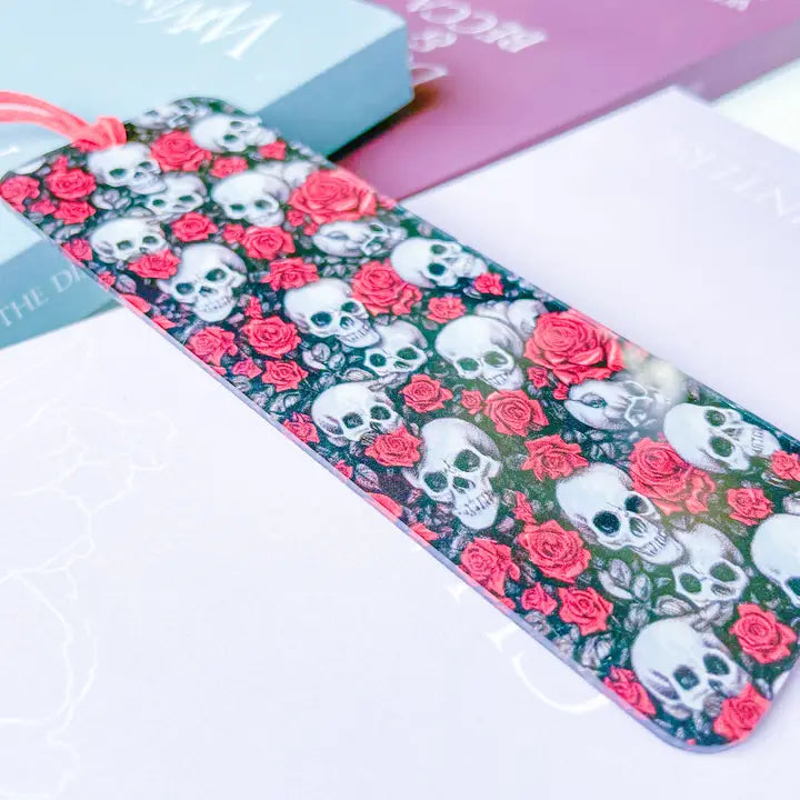 Skulls & Roses - Acrylic Bookmark