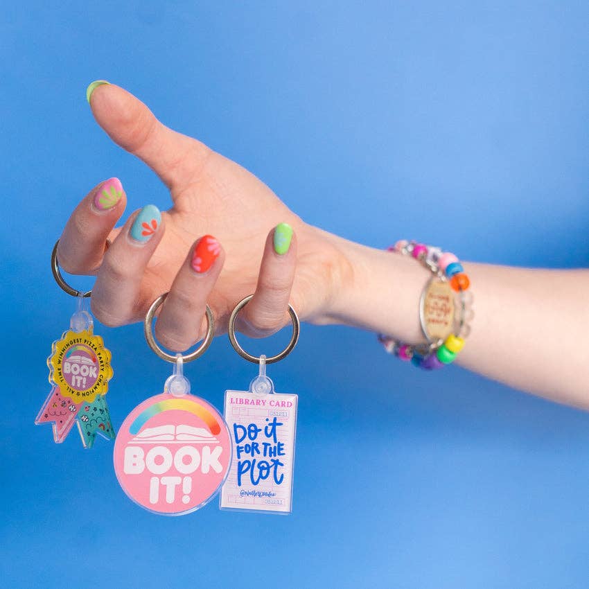 Do It For The Plot Keychain – Library Card Reader Gift