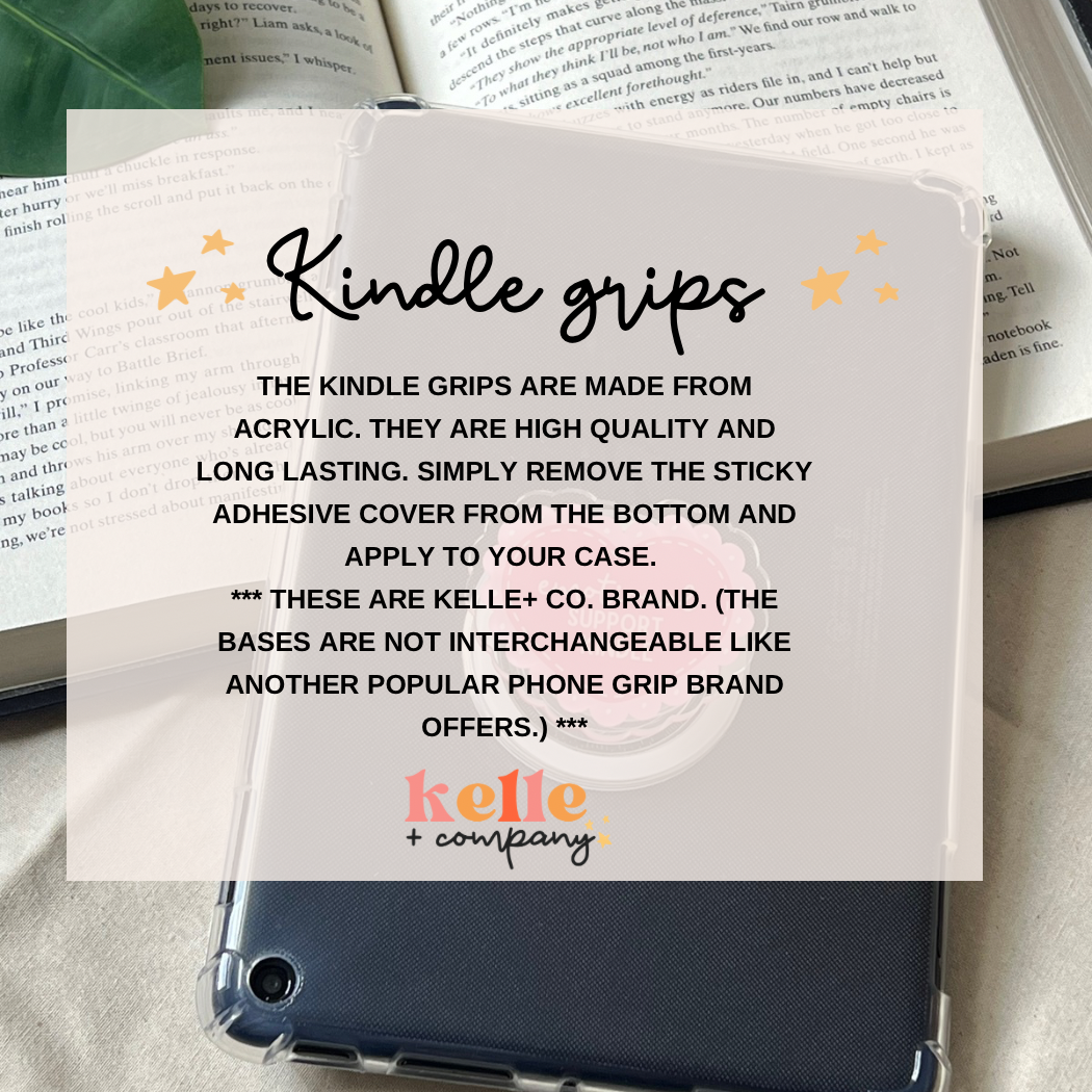 Emotional Support Kindle Grip - Black