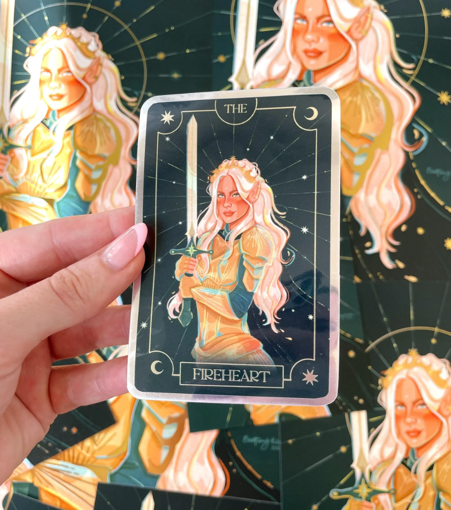Aelin Tarot Card Sticker – Burn Bright Books