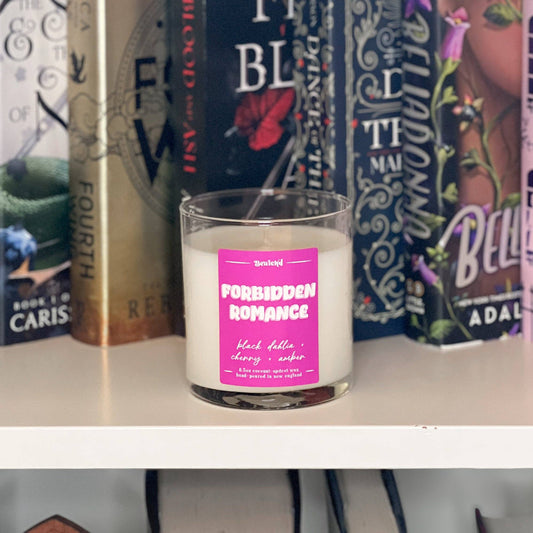 Forbidden Romance Candle - Book-Inspired Luxury Coconut Apricot Wax
