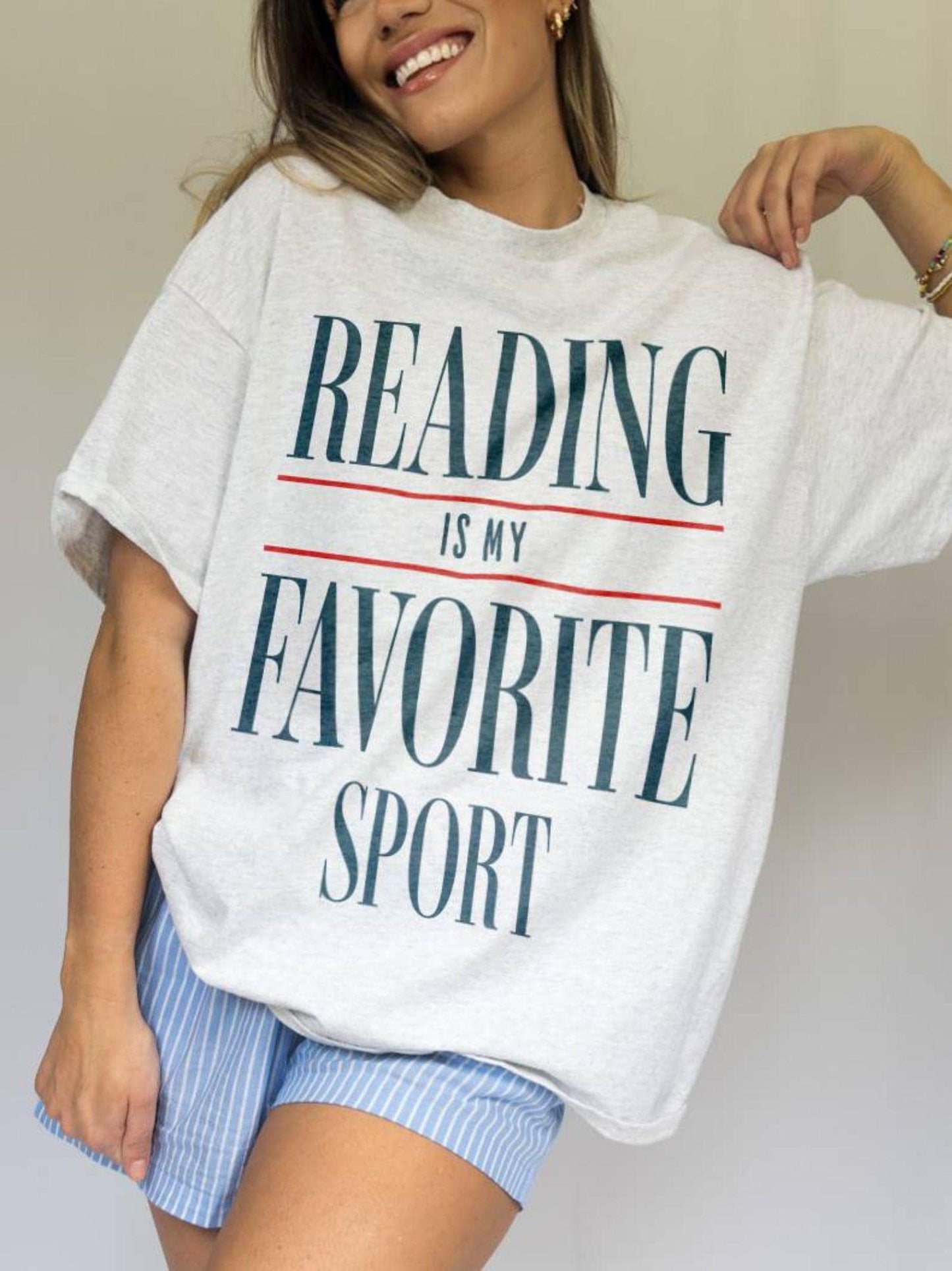 Vintage Reading Is My Favorite Sport Shirt, Bookish T-shirt