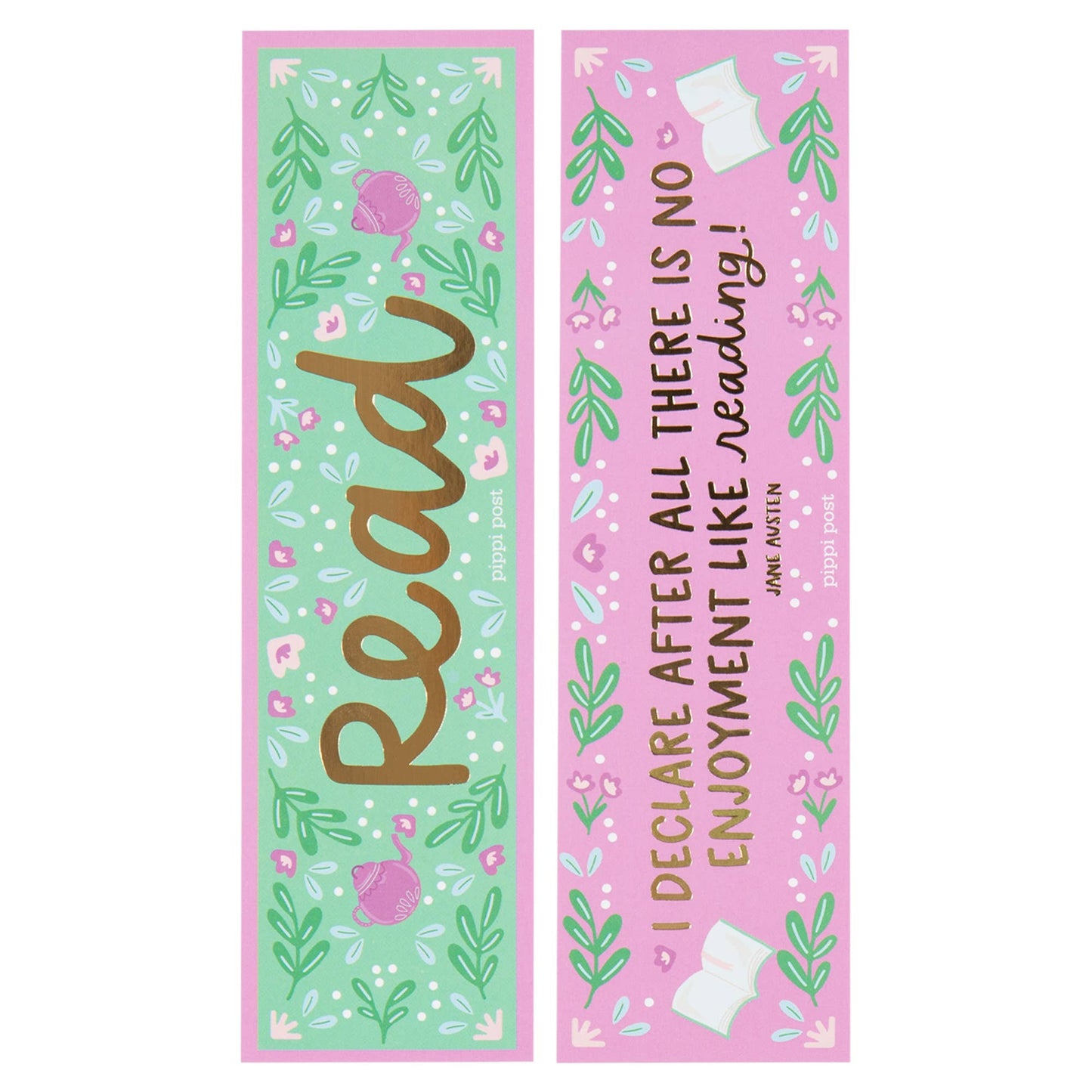 Read Pride and Prejudice Gold Foil Bookmark Set