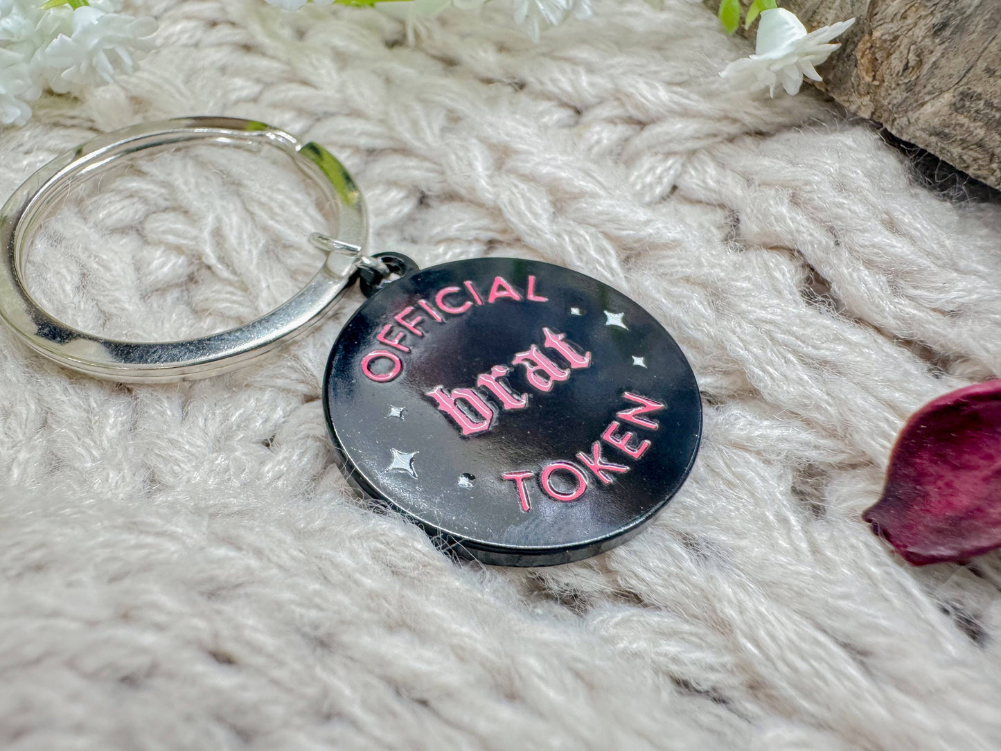 Official Brat Token Enamel Keychain