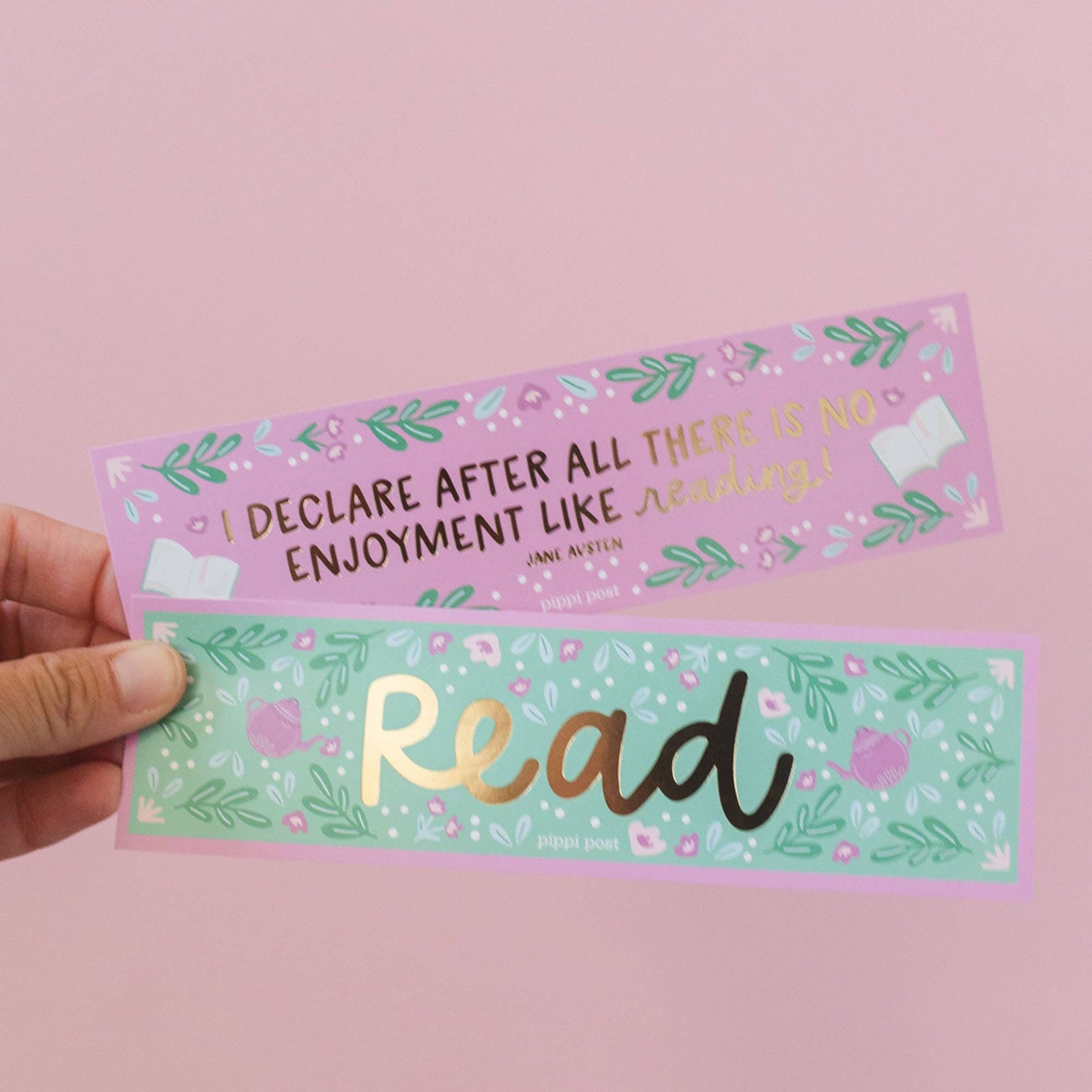 Read Pride and Prejudice Gold Foil Bookmark Set