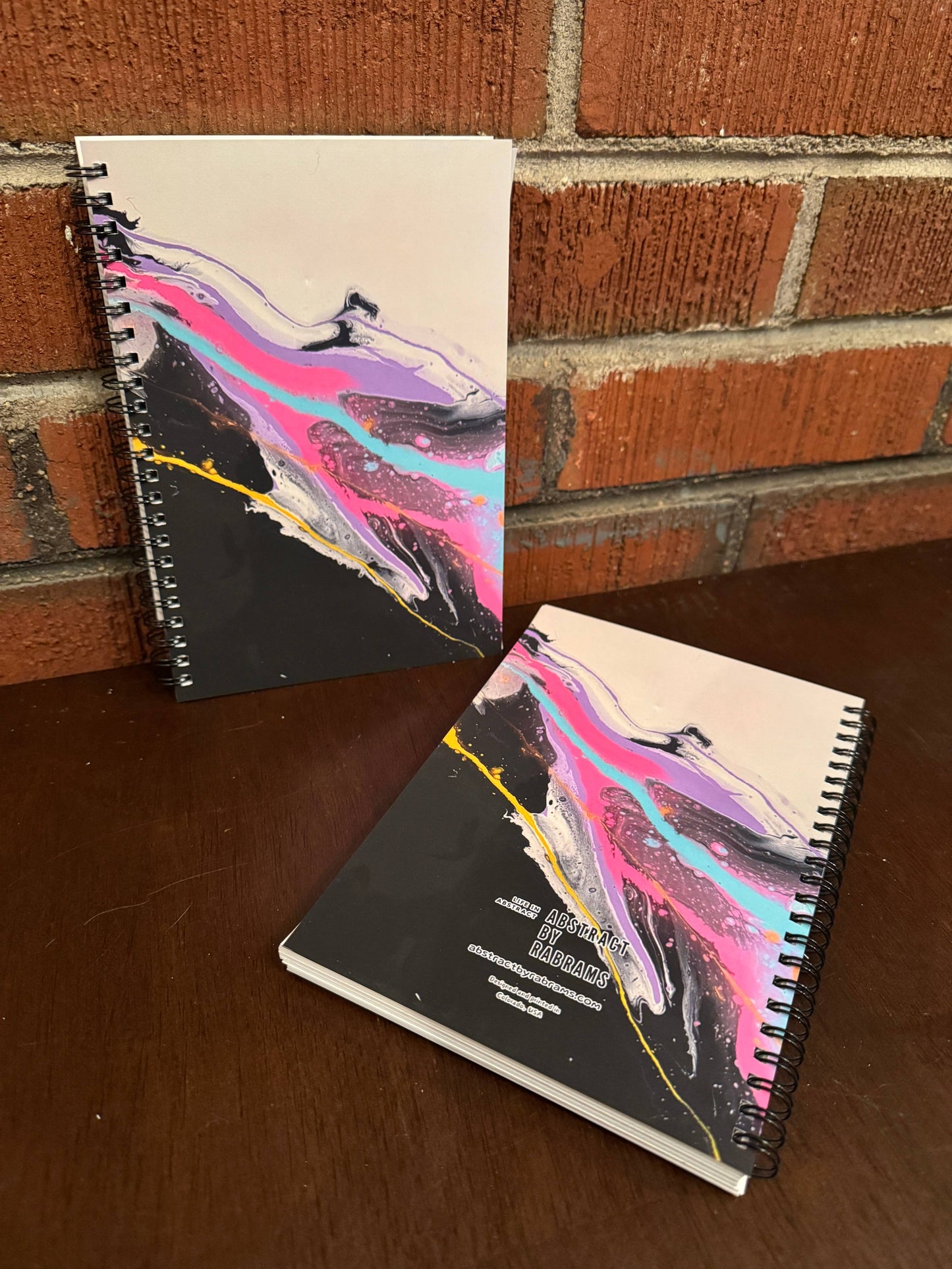 Purple, Pink, Blue Soft Touch Wire-O Notebook - 5.5"x8"