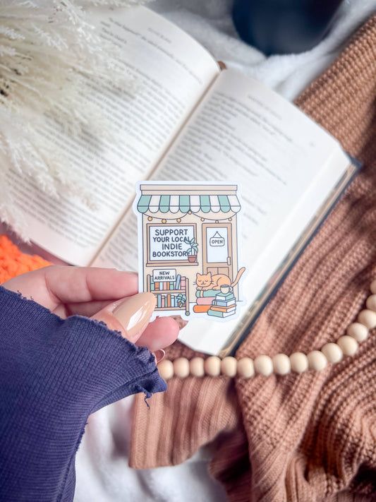 Support Your Local Indie Bookstore Sticker