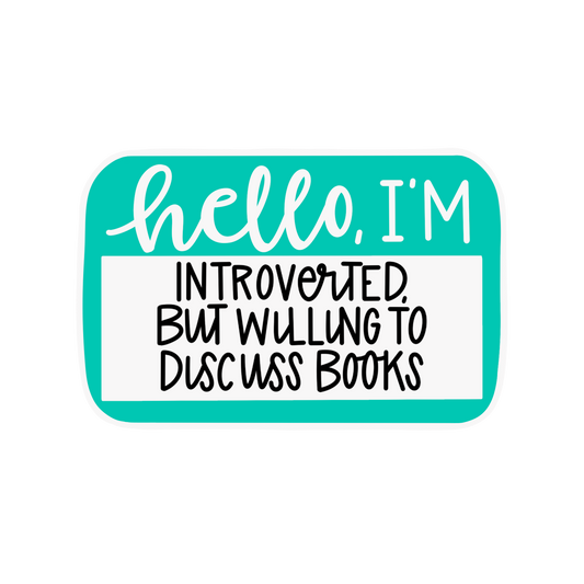 Willing To Discuss Books Kindle Sticker