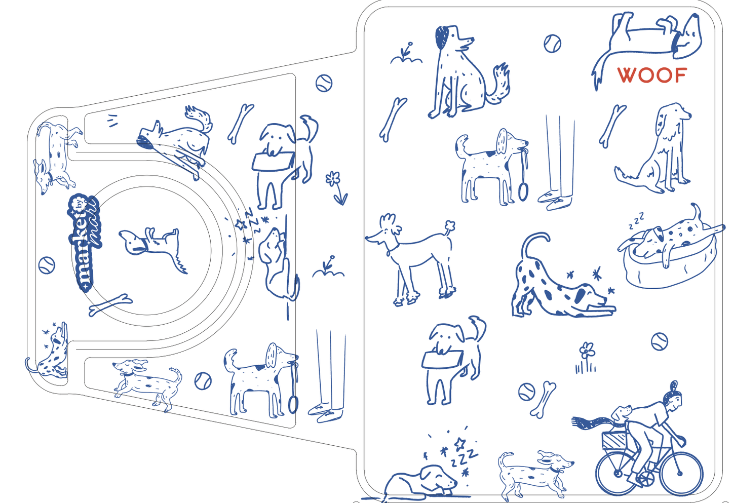 Removable Cover Dog Kindle Case