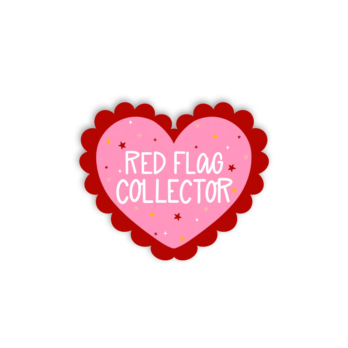 Red Flag Collector Heart Sticker