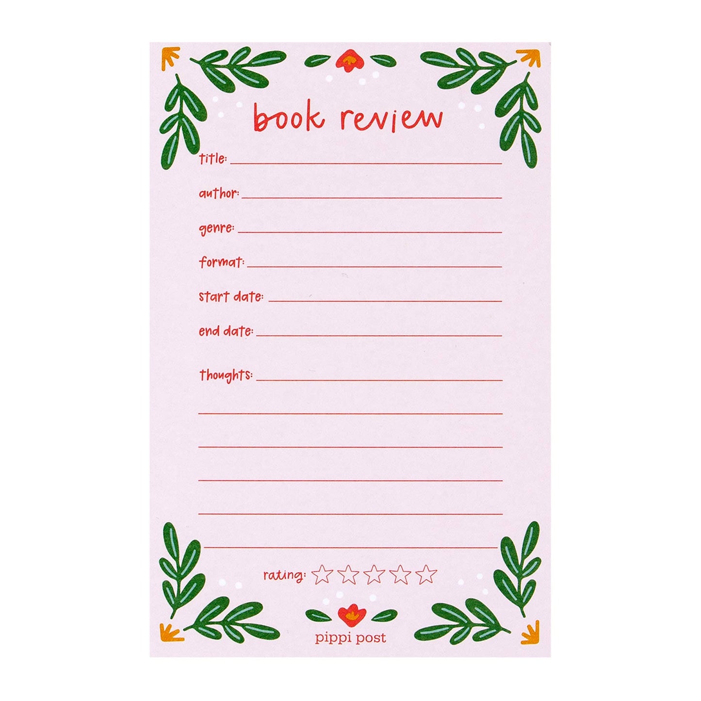 Book Review 4x6 Notepad