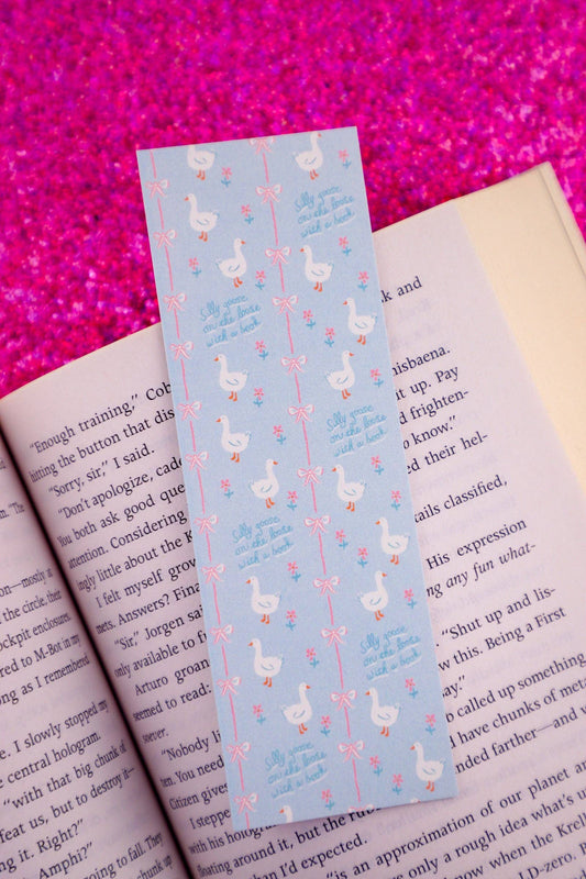 Silly Goose on the Loose with a Book Bookmark