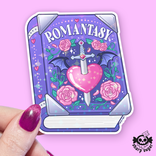 Romantasy Book Reader Sticker