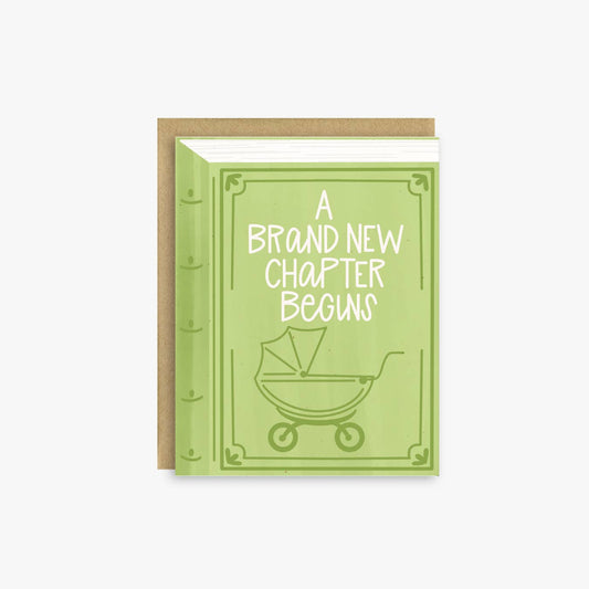 A Brand New Chapter Begins Bookish Baby Card