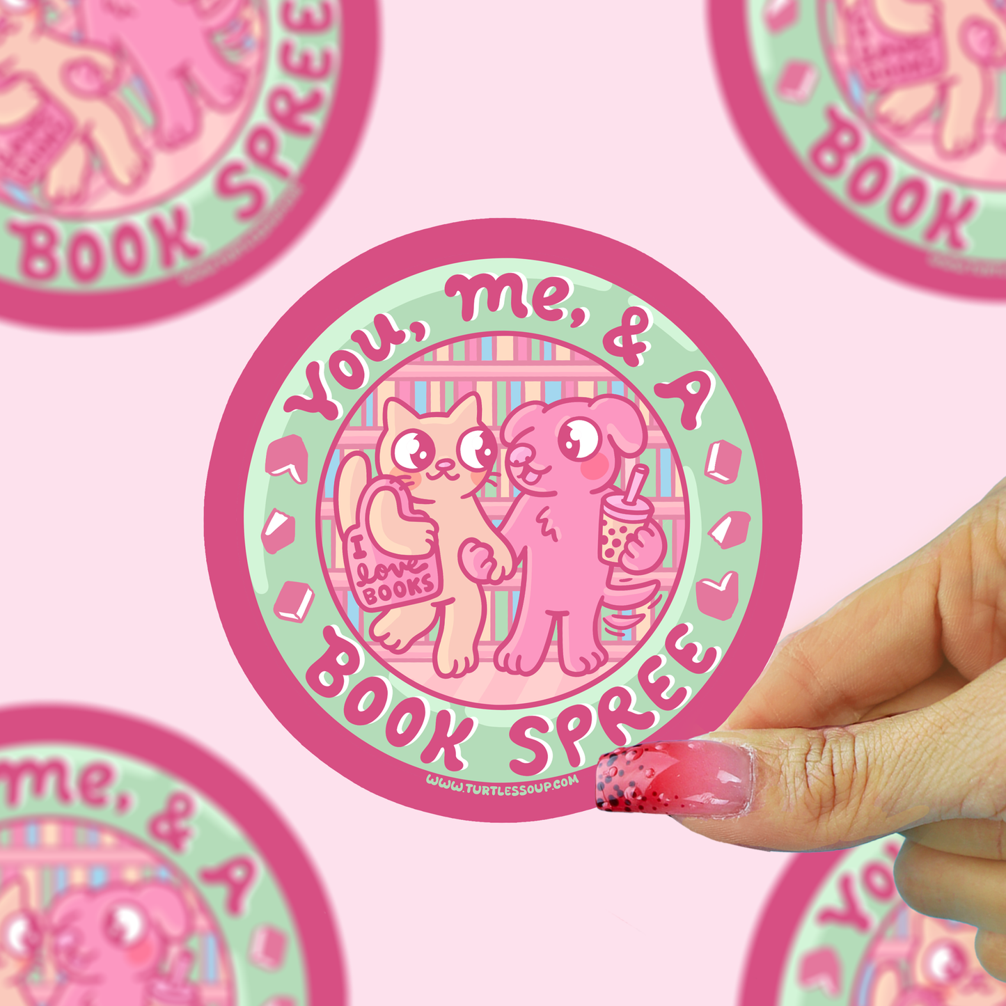 You Me And A Book Spree Booktok Vinyl Sticker