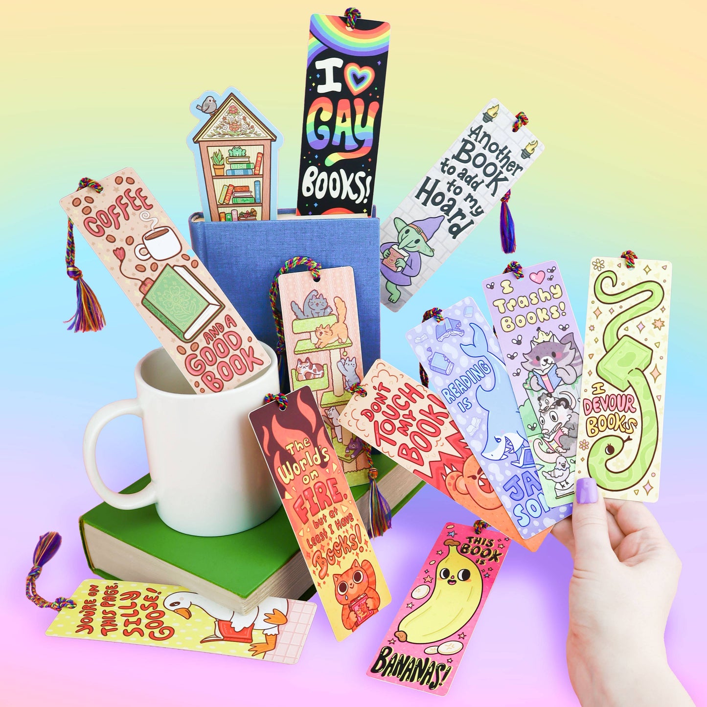 Silly Goose Reads, Bookmark with Tassel