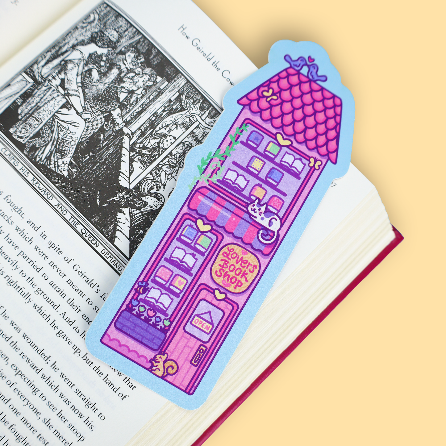 Romance Bookstore, Novels, Valentine's Day Gift Bookmark
