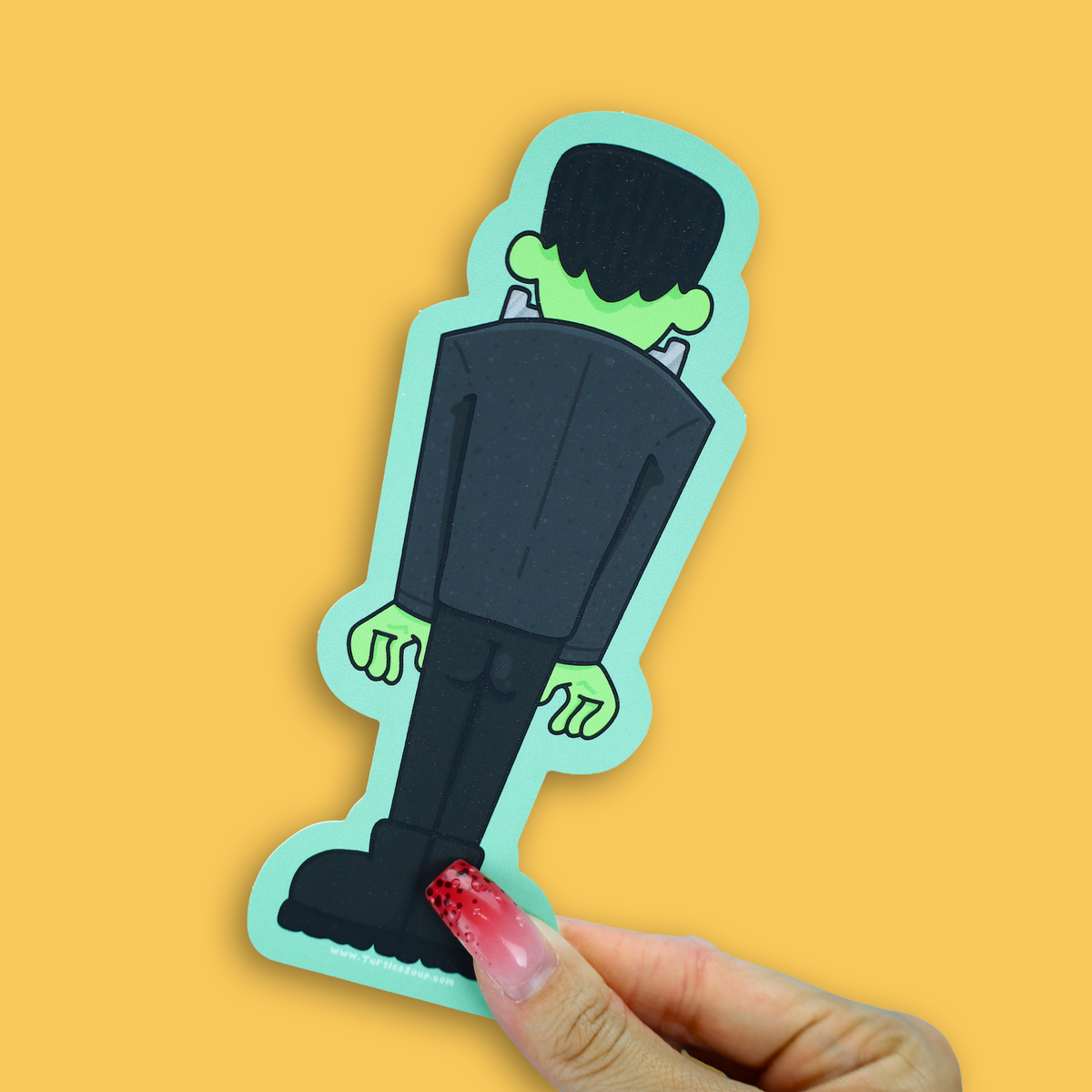 Green Stitched Spooky Monster Literary Bookmark
