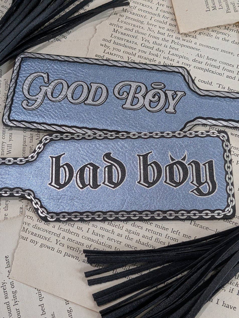 Good Boy, Bad Boy, Bookish Paddle Bookmark & Keychain
