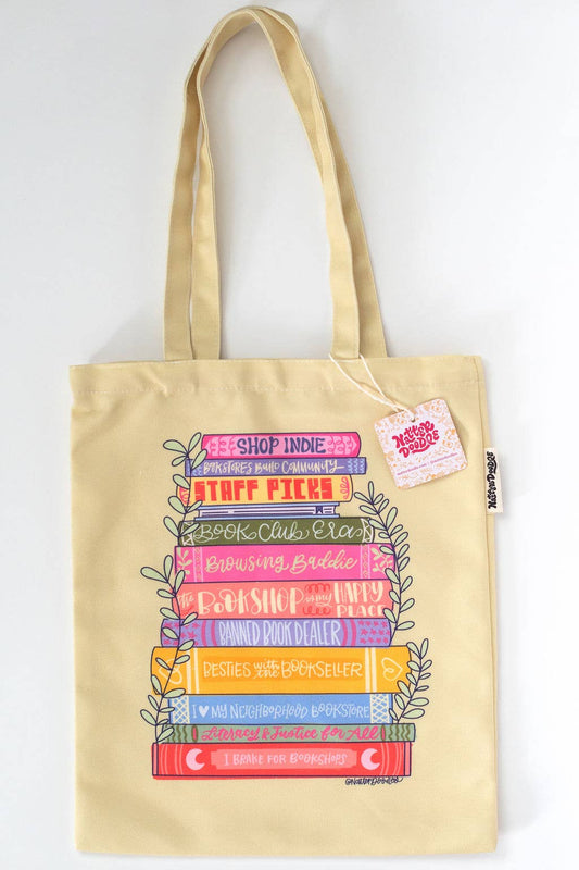 Indie Bookstore Baddie Yellow Bookshop Tote Bag