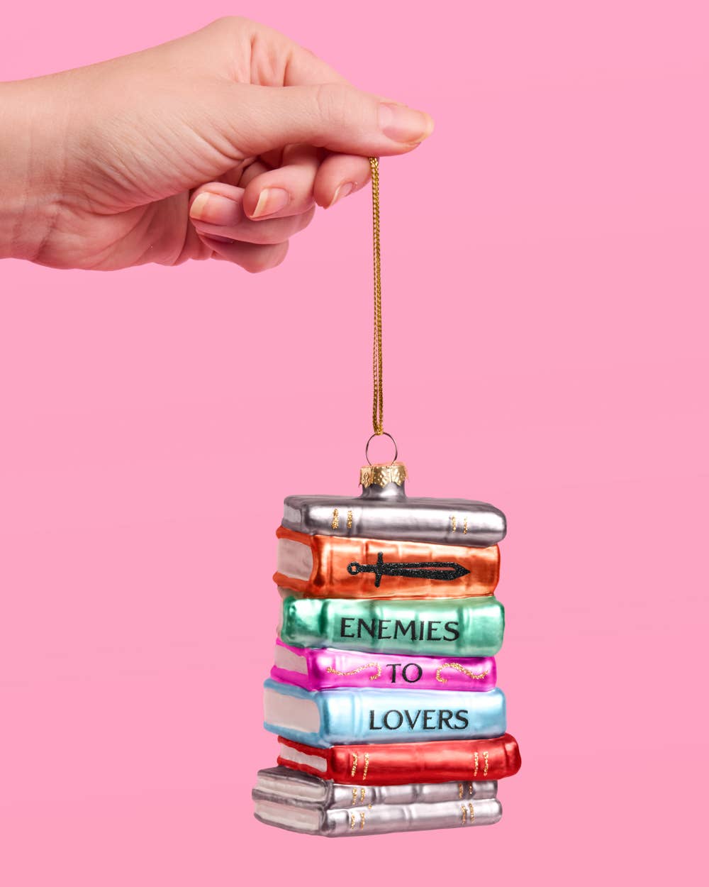 Enemies to Lovers Christmas Ornament - glass holiday decor Xmas Christmas Holiday