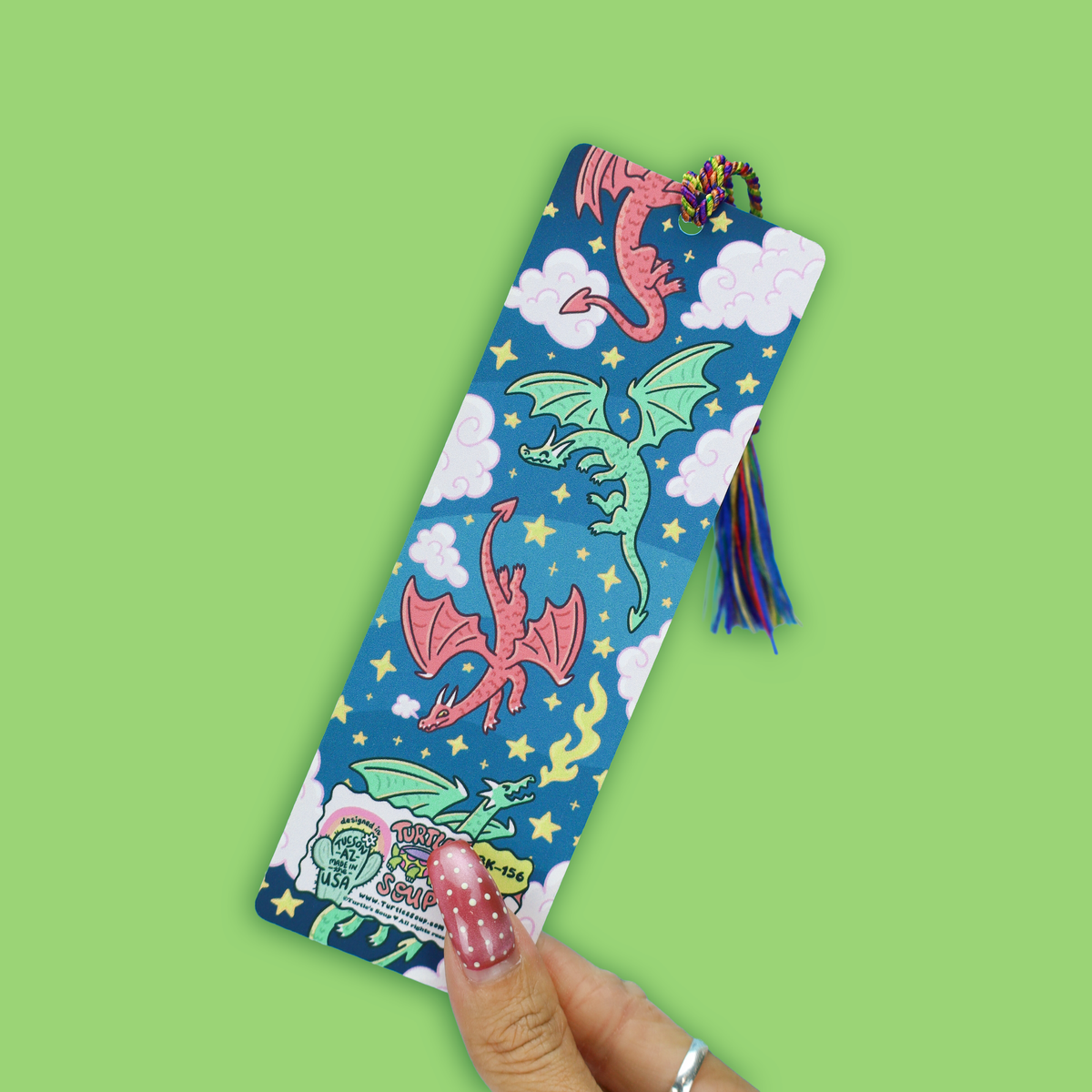 Forest Castle Dragon Fantasy Reading Gift Tasseled Bookmark