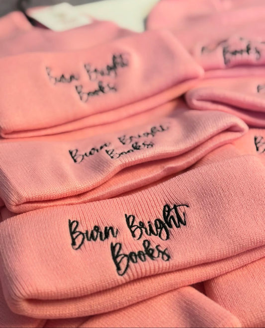 Burn Bright Books Embroidered Beanies