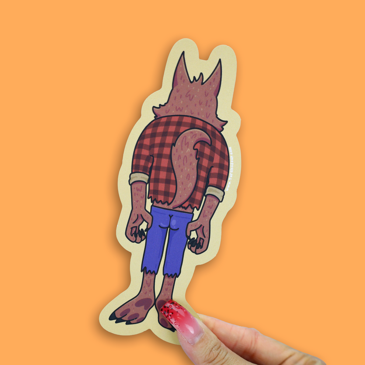 Werewolf Monster Full Moon Halloween Bookmark