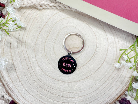 Official Brat Token Enamel Keychain