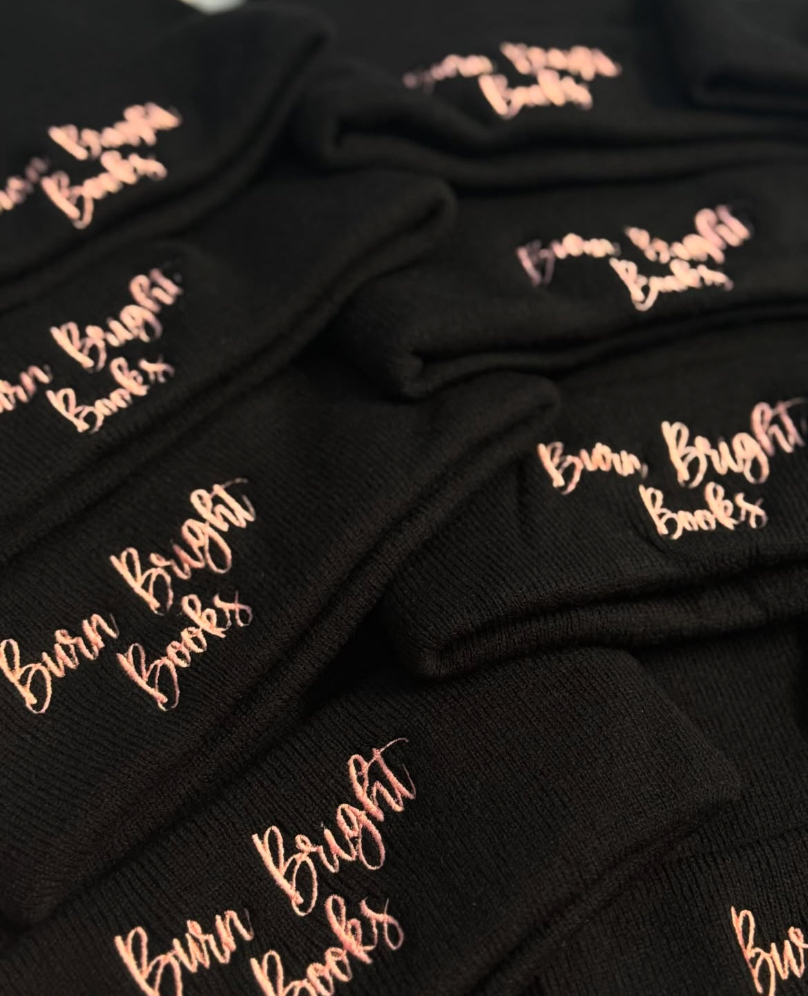 Burn Bright Books Embroidered Beanies