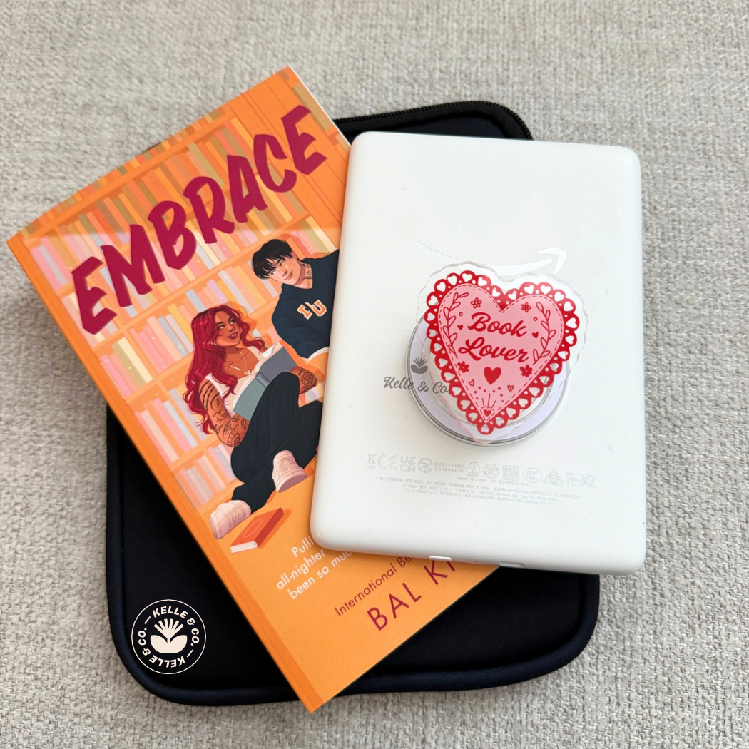 Book lover kindle grip, MagSafe, book club gift, ereader