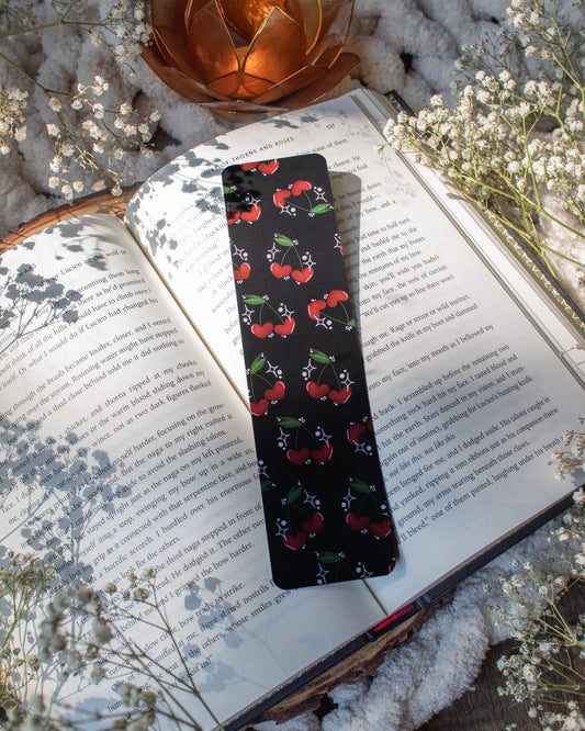 Cherry Hearts 2x8 Bookmark | Glossy